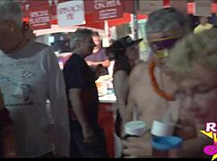 slutty flashing at fantasy fest party, going nude on the street 😈.