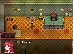 Intense harem gangbang in game