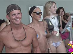 slutty flashing at fantasy fest party, going nude on the street 😈.