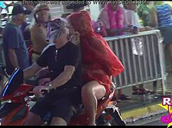 slutty flashing at fantasy fest party, going nude on the street 😈.