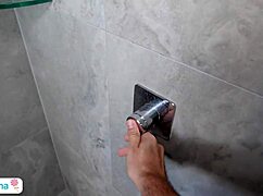 i didnt break the shower - step sister takes big cumshot