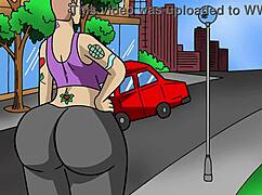 pawg stripper gets clothes ripped in anime trouble