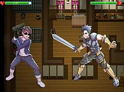 Intense harem gangbang in game