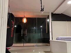 Brunette with chest piercing exhibiting until part 2