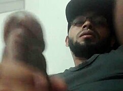 Ever seen such an incredible big Latino cock jerking off?