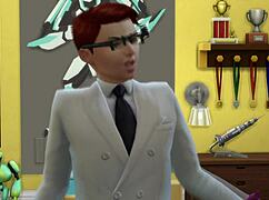 Dexter Uses X-Ray Glasses To See Everyone Naked In Sims 4?
