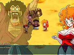 Bulma Adventure 4 - Mr Satan Watches Miss Piiza Pizza Gangbanged at Cell Games.