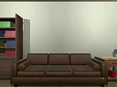 curvy teen with big tits in wild blowbang anime scene