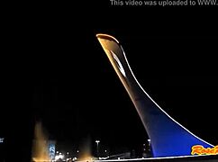 Sexy Legs Flash in Olympic Park