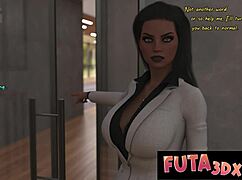 Эй, фута3Dx рыжая фута-профессор вгоняет огромный член в милую пизду! 😍