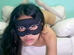 my friend torturing me with huge dildo 😈