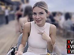 She was picked up in Bucharest, taken to dinner, and got wild outdoors.