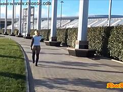 Sexy Legs Flash in Olympic Park