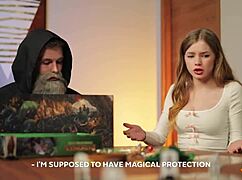 D&D Porn Adventure Part II - Rain of Gold with Sexy Costumes. Big Tits Babe Rides Machine in Wild Scene!