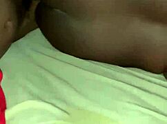 ebony step mom enjoys stepson's company in her home