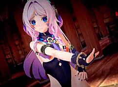 Genshin Characters4 in steamy hentai MMD action scenes