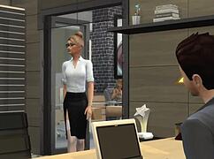 i'm at the sims 4 office, bangin' with big black cock group.