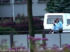 alexis crystal feels intense pleasure in public gangbang with two teens