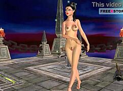 Indian teen in 3D cartoon strikes sexy poses in various positions