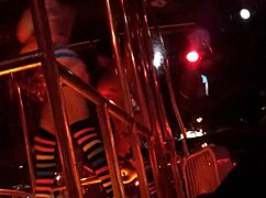 frankie in hot stockings stripping down. damn, that retro vibe!