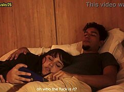 Watching netflix with stepsister leads to mouth action almost caught 😏