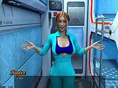 Stranded in Space 7 - Red Haired Step Sister in Shower