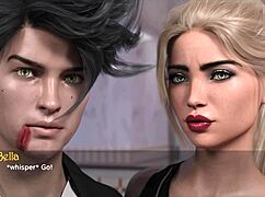 3D Cartoon Girl Shows Big Tits and Ass in Game