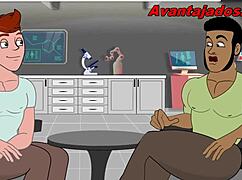 Animated drawing featuring a gay character