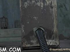 hardcore action unfolds in intense scene