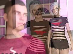 i’m obsessed with this hot rich girl on a library date in Being a Dik 12!