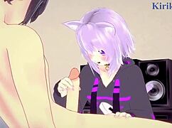 Inugami Korone and Nekomata Okayu in Wild 3D Hentai Sex! So Hot! 🔥