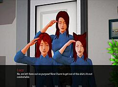 in my new family cartoon, the redhead gets her ass and tits played with