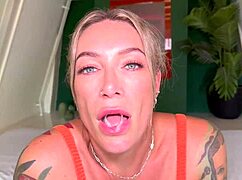 Ava Austen passionately fucks Jesus Reyes with his monster cock.