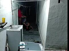 Neighbor Spots Naked Sweeping, Demands Blowjob