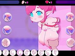 Cute elf girl in hentai game pinball