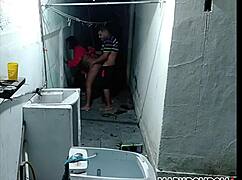 Neighbor Spots Naked Sweeping, Demands Blowjob