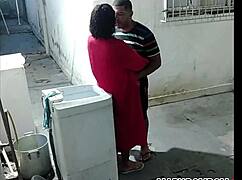 Neighbor Spots Naked Sweeping, Demands Blowjob