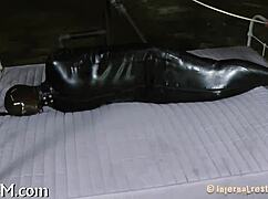 In this casual scene, the couple explores bondage and sadomasochism together.