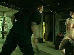 In this overseas BDSM session, a mature slave endures whipping and triangle horse torment from amateurs.