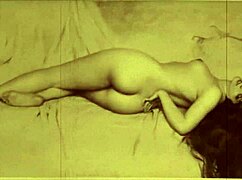 Vintage erotic drawing from retro, comic, cartoon, antique, anime, hentai