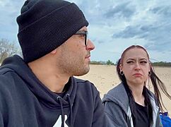 Kejutan creampie selepas date pantai