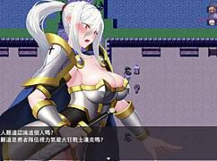 hero roy weds but female knight gets chest attacked by companions in hentai