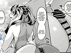 going on a beach vacation turns into casual sex with anime hentai vibes