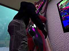 SECOND LIFE BLACK MAN FUCKS HARLEY QUINN WITH MONSTER COCK FOR CREAMPIE!