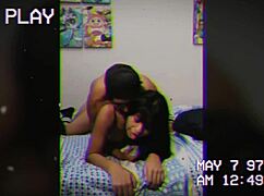 beautiful brunette gets bent over for gay blowjob and pussy play