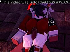 Succubus Gives Rough Thighjob In Anime Hentai Cartoon