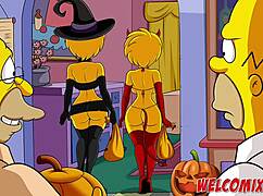 is this special halloween night simpsons porn with big cocks?