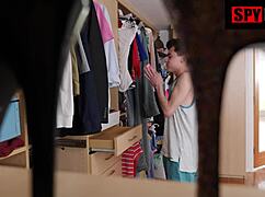 stepsis watches me naked then craves my cock