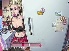 In the souper game demo, the hot elf blonde character is introduced
