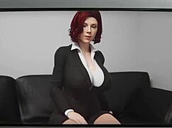 Black Widow Seduces on 3D Cartoon Casting Couch